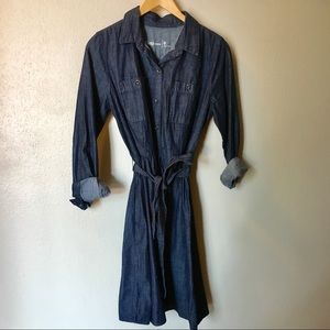 Gap 1969 Denim Tie Waist Dress